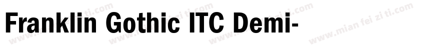 Franklin Gothic ITC Demi字体转换